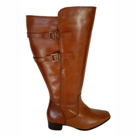 Bottes Femme Deliee Noir/cognac - Large Mollet - Taille 8 US - Plateforme Basse - Neuf Avec Boîte
